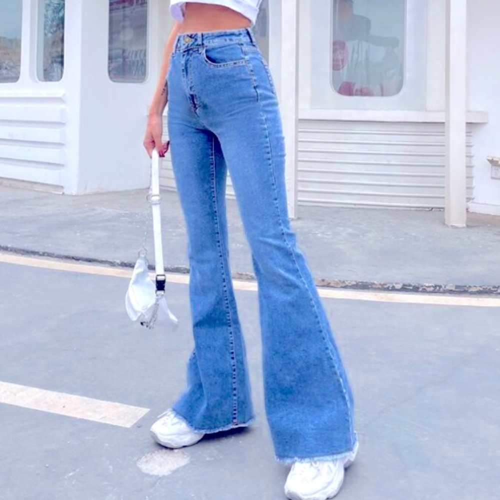 High waisted flare jeans bells